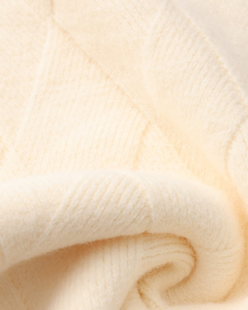 Diamond Knit Crewneck Sweater